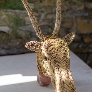 Tête de gazelle en osier