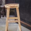 Tabouret haut de bar en bois/en teck