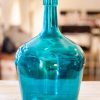 Bouteille bleue en verre recyclé